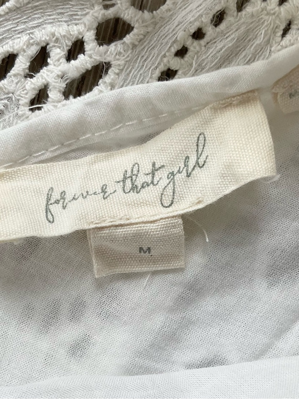 Anthropologie Forever That Girl White Lace Midi Dress Size Medium - Picture 10 of 15